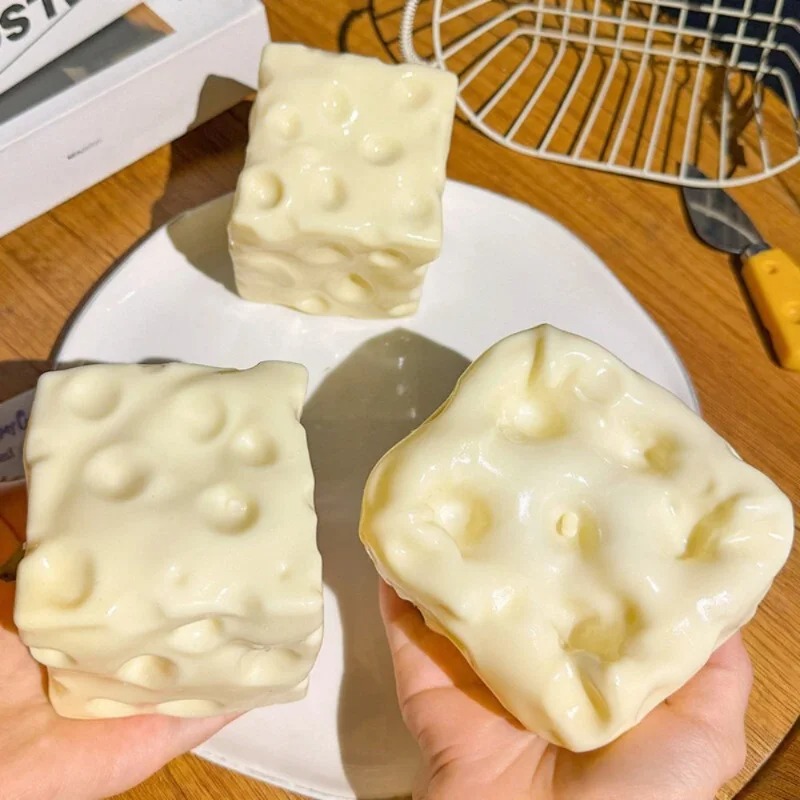 Kids' Toy - Taba Squishy Cheese Cube Stress Ball