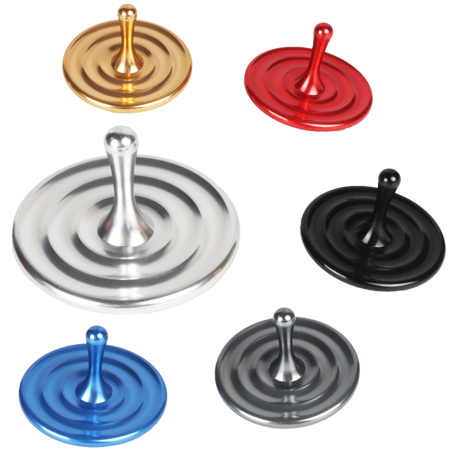 Spin Top Gyro Toy - Metal Spinning Tops Alloy Gyro Silver