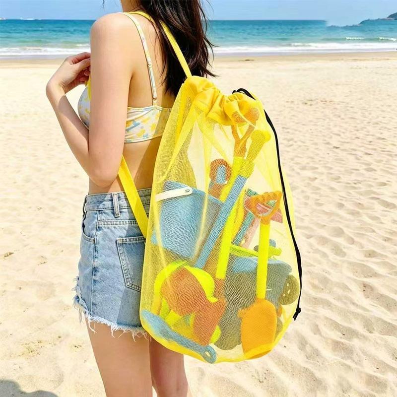 Kids' Toy - Large Capacity Portable Mesh Beach Storage