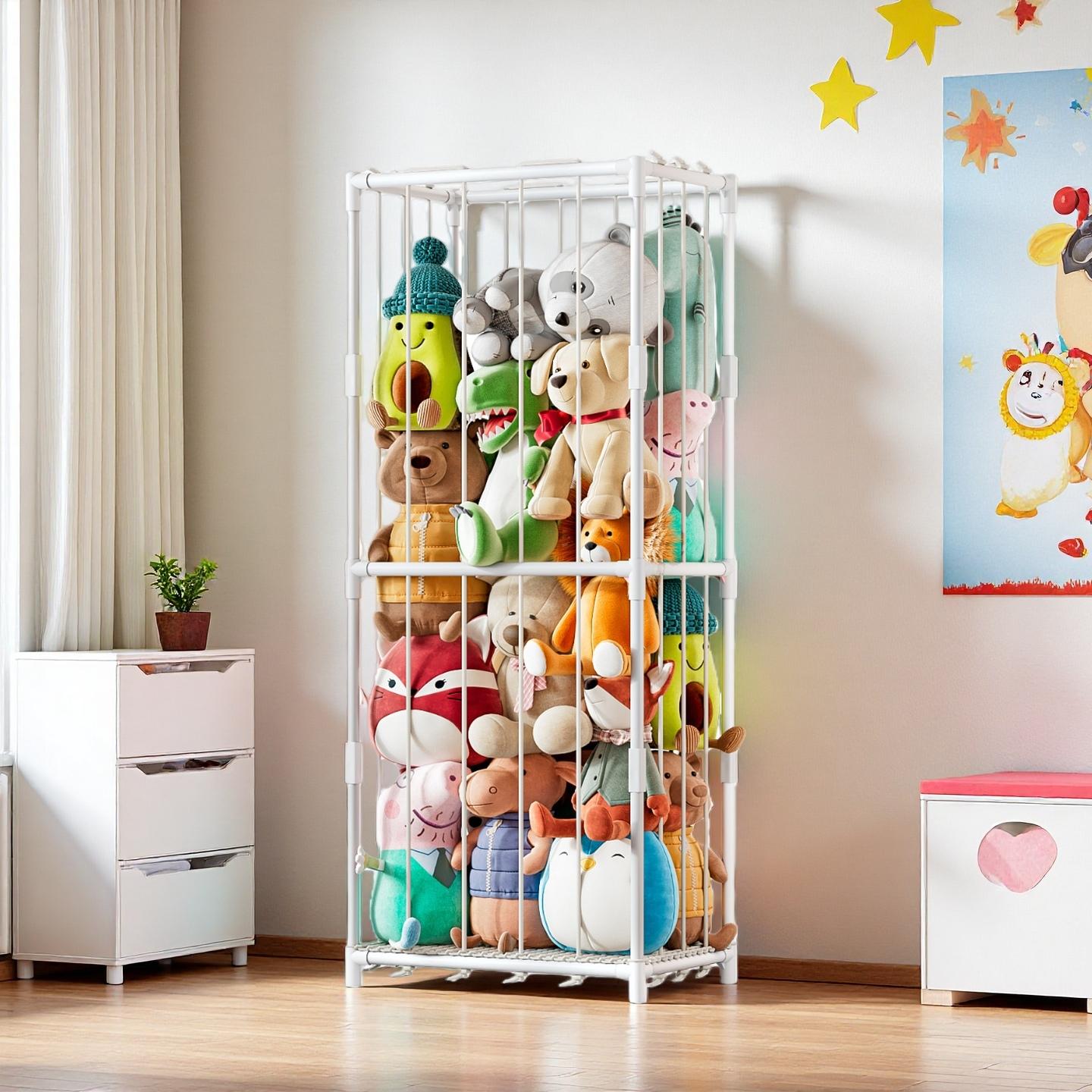 Kids' Toy - Vertical Stuffed Animal Storage Organizer Zoo