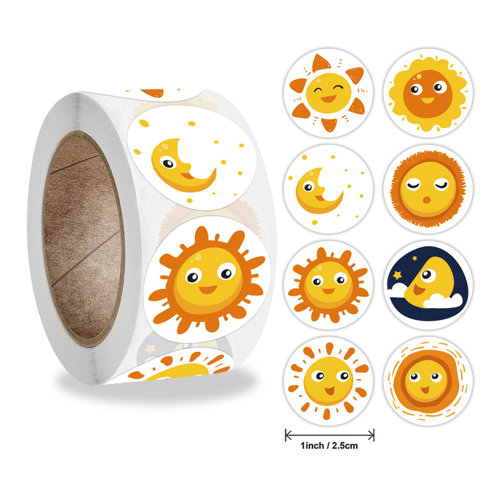 Kids Toys Yellow - 50-500 Pcs Smile Face Sticker for