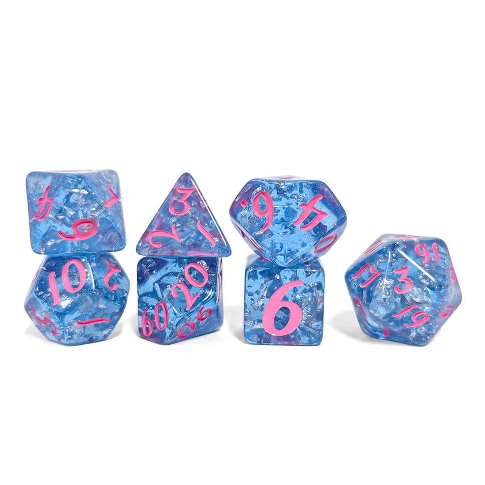 7Pcs/set Blue Color Resin Dice - Kids Toys Entertainer ulasan dan harga