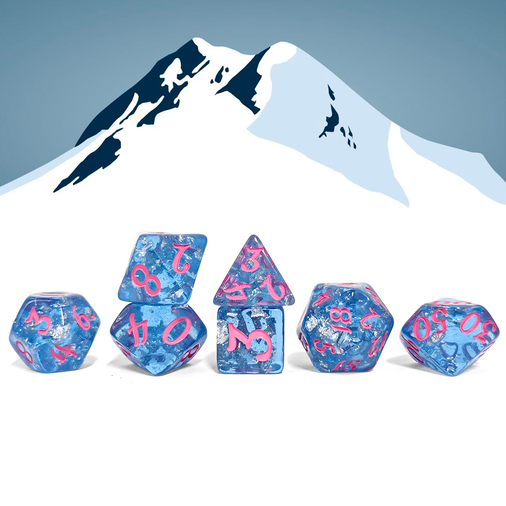 7Pcs/set Blue Color Resin Dice - Kids Toys Entertainer ulasan dan harga