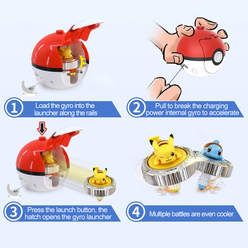 Pokemon spinning top ball toy  - Spin Top Gyro Toy ulasan dan harga