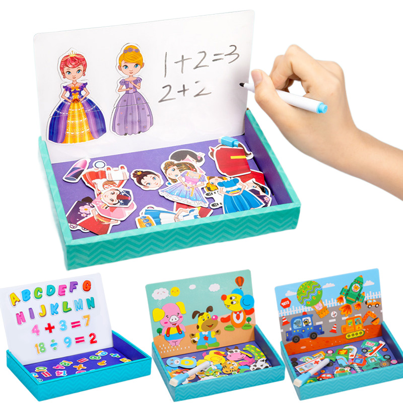 Multifunction Animal Puzzle Pa - Magnetic Drawing Board ulasan dan harga