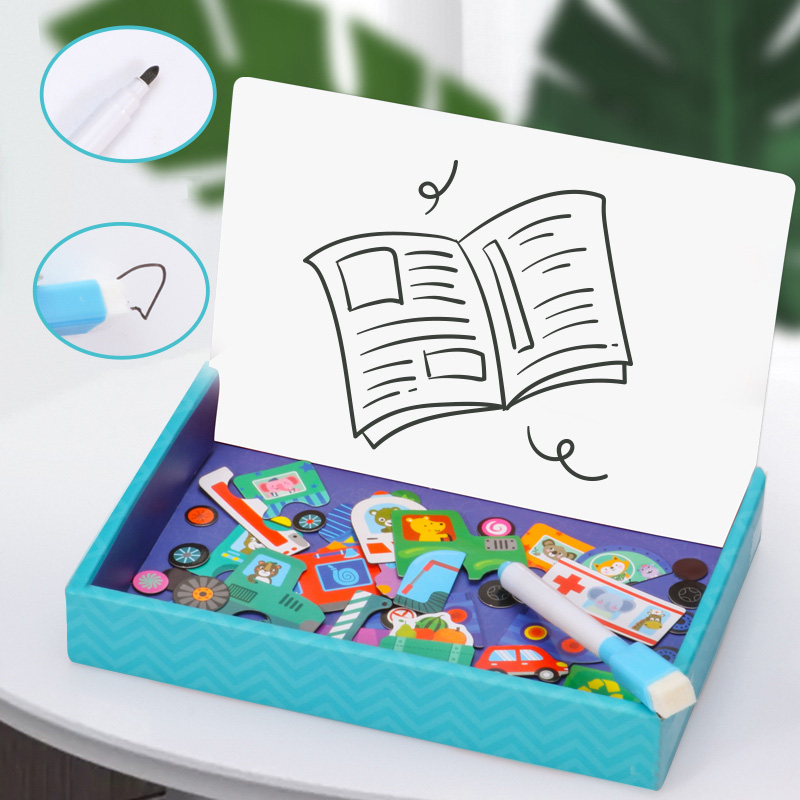 Multifunction Animal Puzzle Pa - Magnetic Drawing Board ulasan dan harga