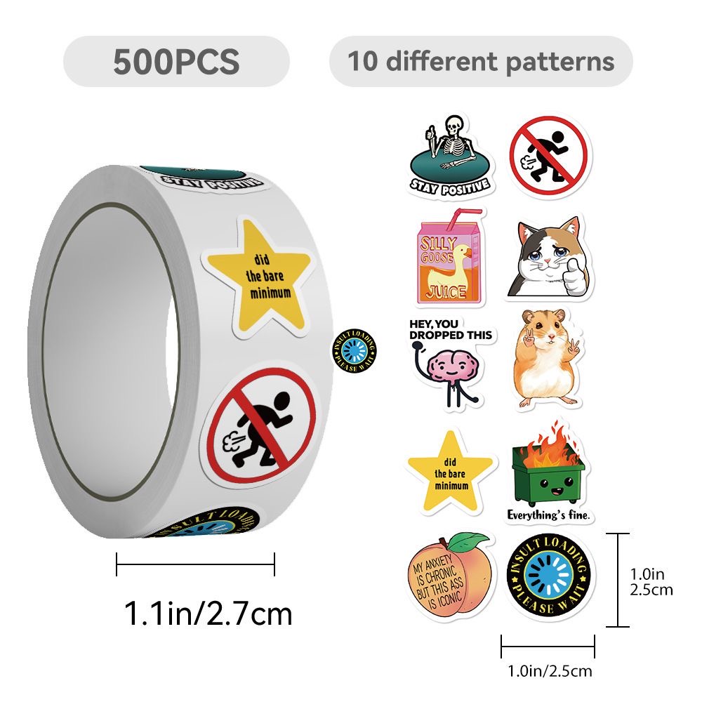 500pcs Funny Emotion Meme Stic - Kids Toys Laptop ulasan dan harga