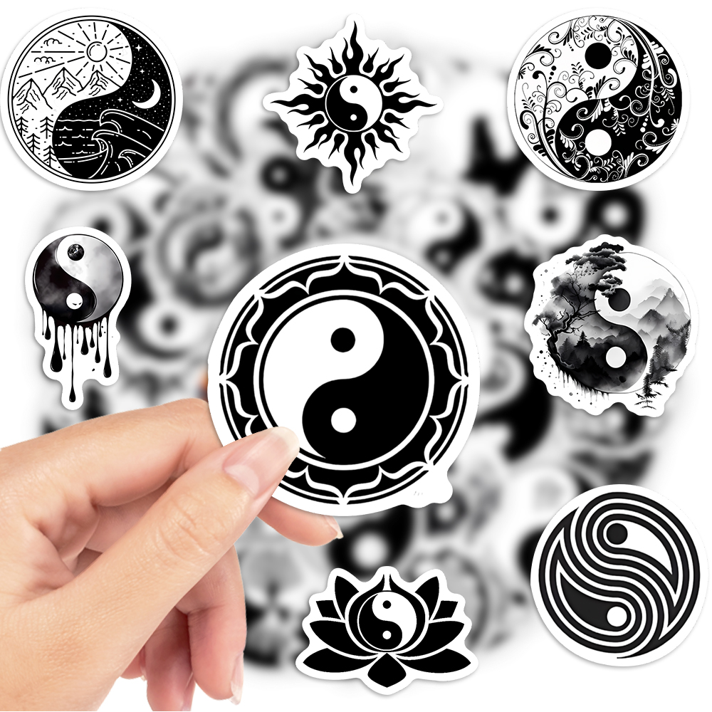 Chinese Yin Yang Stickers Bala - Kids Toys Laptop ulasan dan harga