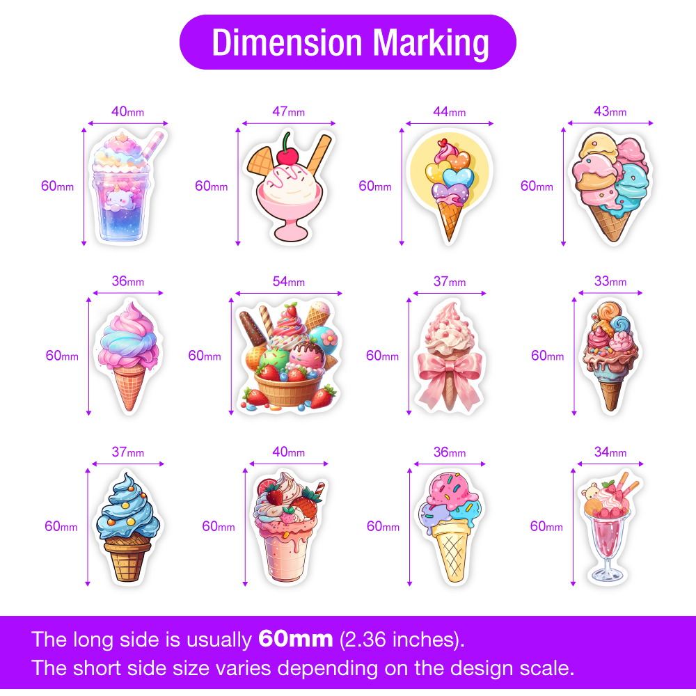 Summer Ice Cream Stickers Cool - Kids Toys Laptop ulasan dan harga