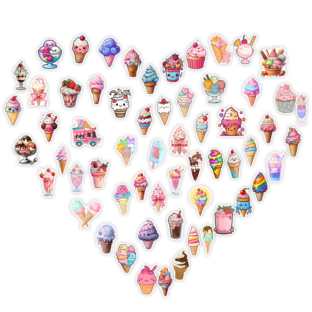 Summer Ice Cream Stickers Cool - Kids Toys Laptop ulasan dan harga