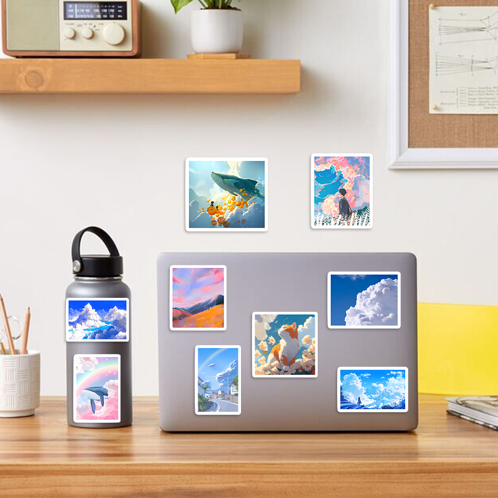 Aesthetic Cloud Illustration S - Kids Toys Laptop ulasan dan harga