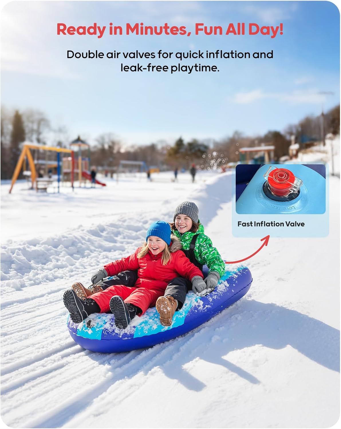 QPAU Inflatable PVC Snow Sled  - Kids' Toy ulasan dan harga