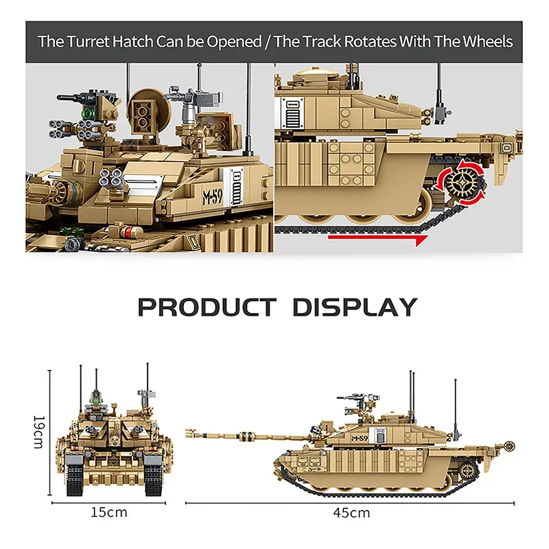 1687Pcs Military Tanks UK Chal - Kids Toys Uk ulasan dan harga