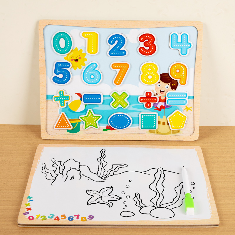 2-In-1 Magnetic Puzzle Board - - Magnetic Drawing Board ulasan dan harga