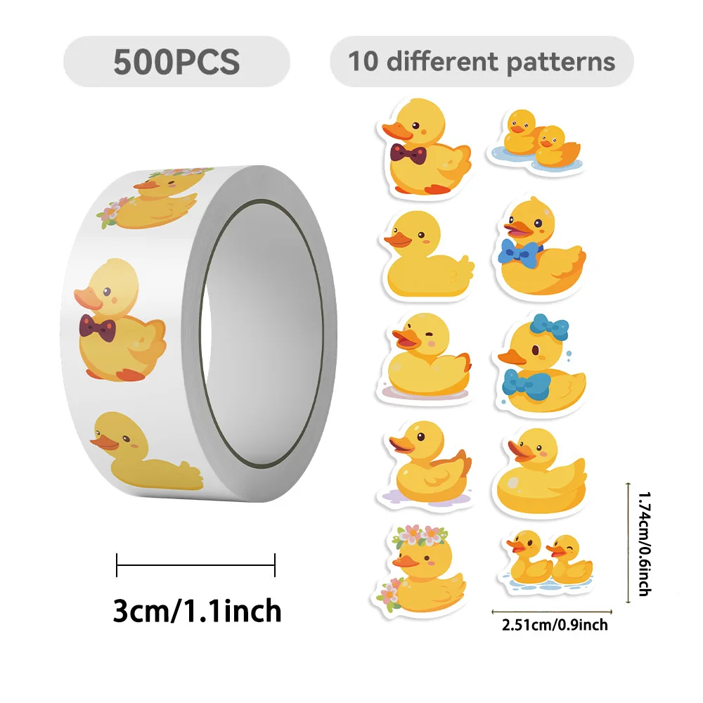 500pcs/Roll Cartoon Yellow Duc - Kids Toys Yellow ulasan dan harga