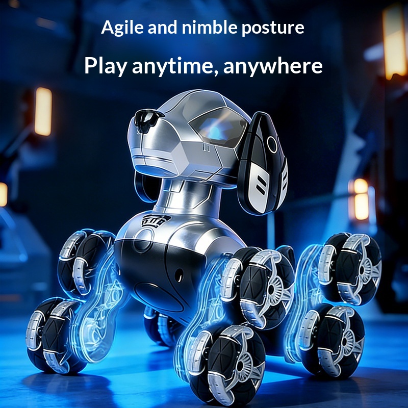 New RC Stunt Robot Dog 8 Wheel - Kids Toys Dog ulasan dan harga