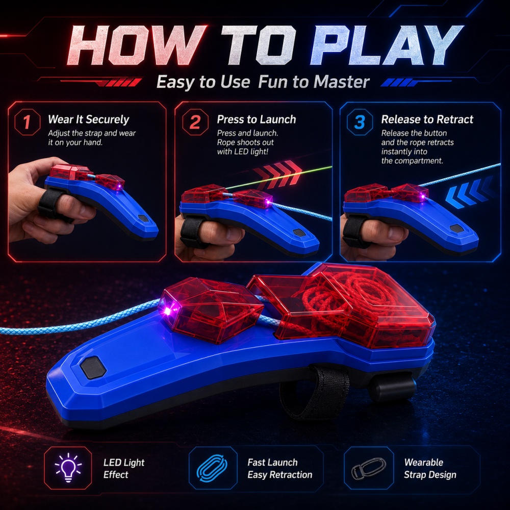 Creative Rope Launcher Spider  - Kids' Toy ulasan dan harga
