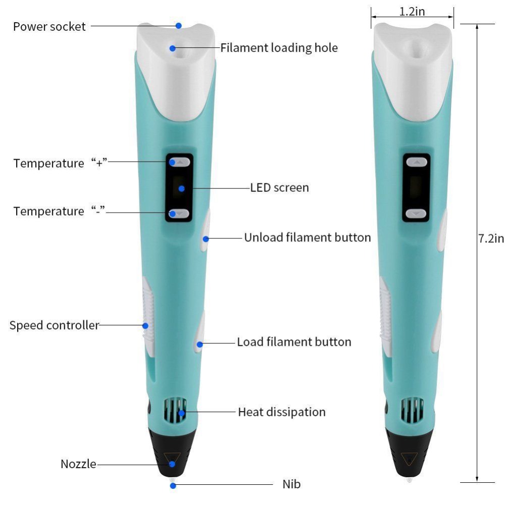 Dikale 3D Pen LED Screen DIY 3 - Kids Toys Uk ulasan dan harga