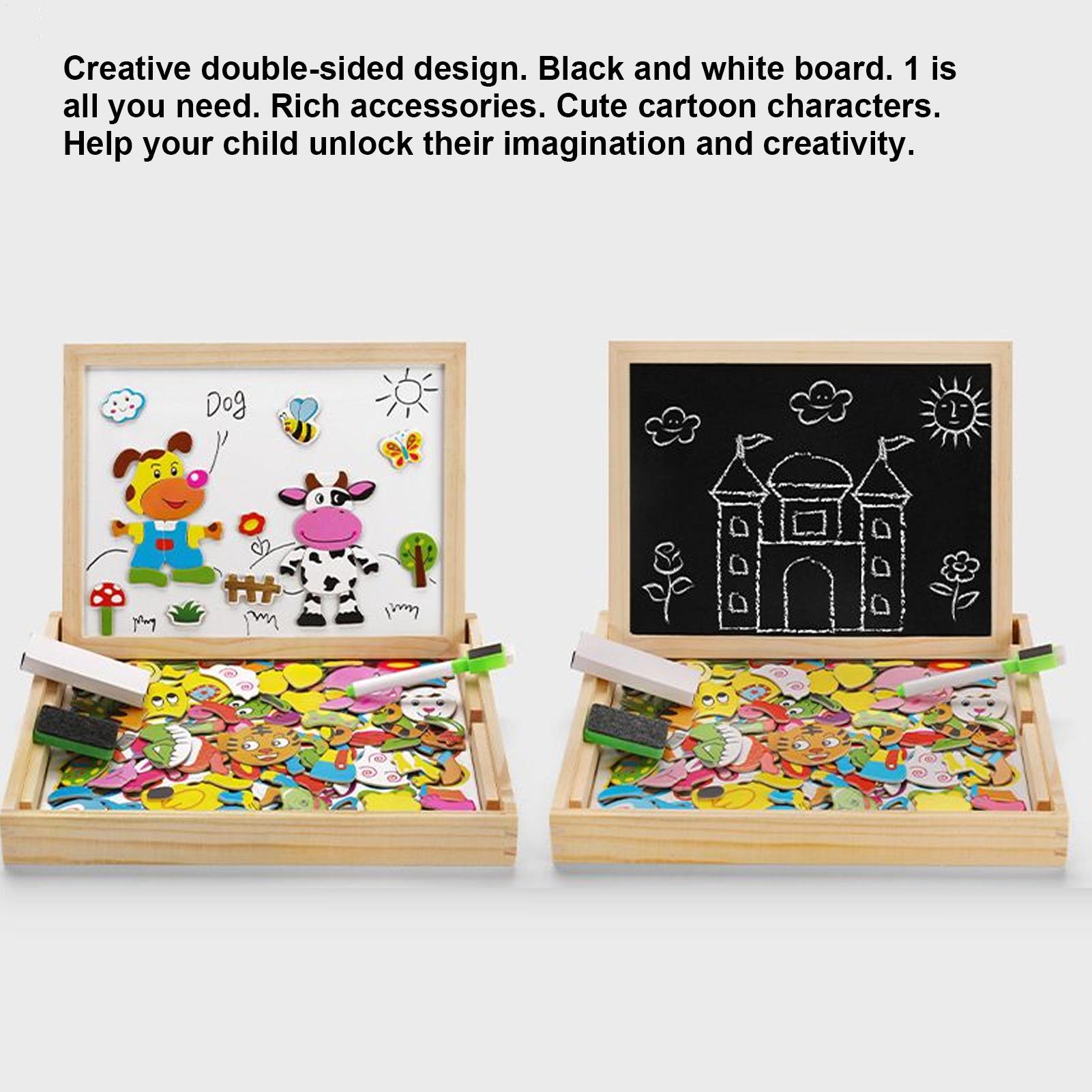 Kids Magnetic Board Wooden Kid - Magnetic Drawing Board ulasan dan harga