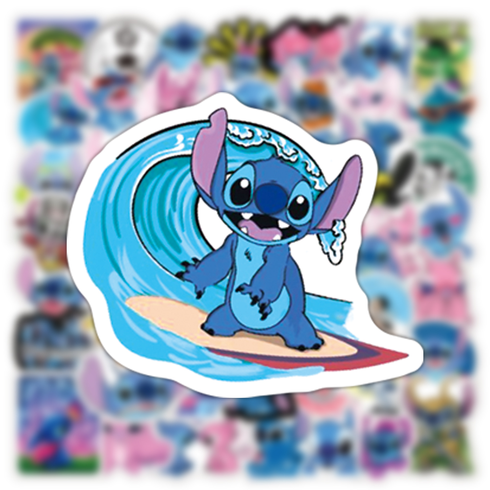 50/100pcs Cute Stitch Stickers - Kids Toys Laptop ulasan dan harga