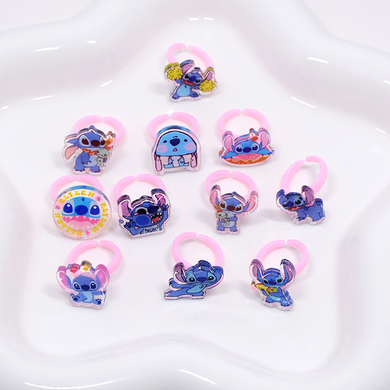 Stitch Acrylic Ring 10/20pcs K - Kids Toys Movie ulasan dan harga