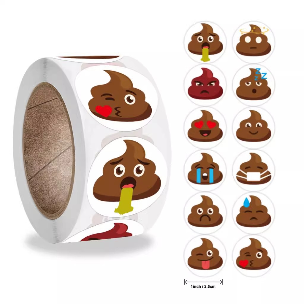 100-500pcs Funny Poop Cartoon  - Kids Toys Laptop ulasan dan harga