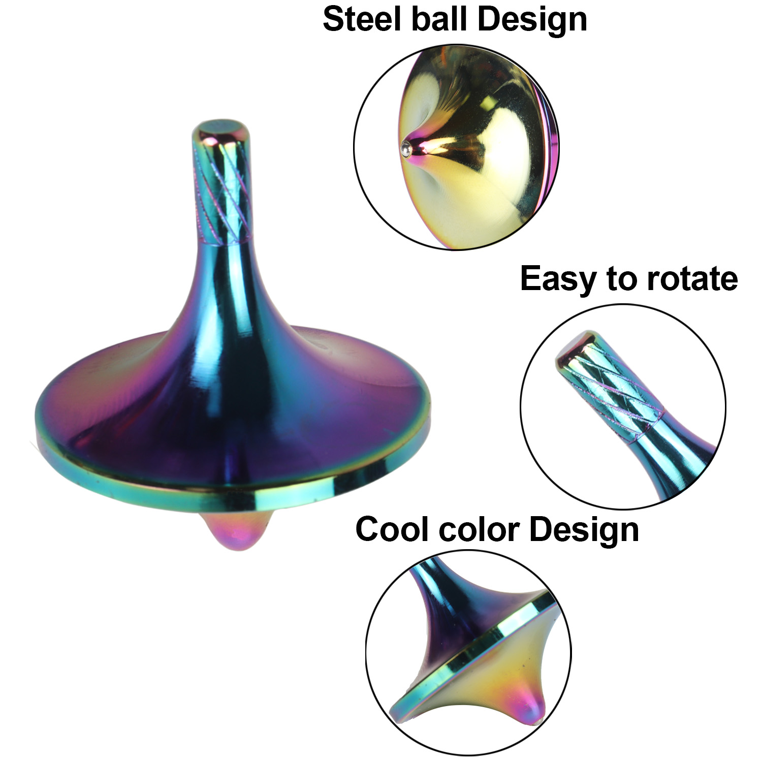 Novelty Spinning Tops Metal Al - Spin Top Gyro Toy ulasan dan harga