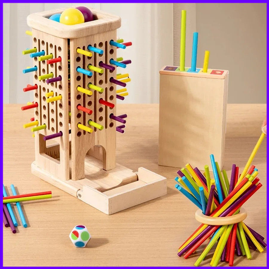 Montessori Wooden Stick Tower  - Kids Toys Entertainer ulasan dan harga
