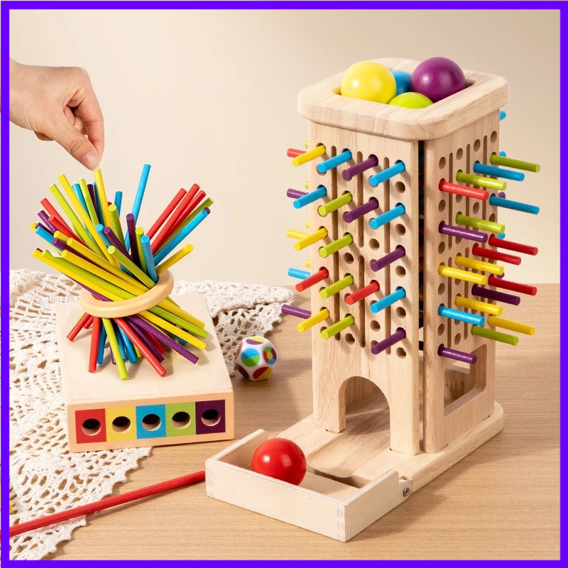 Montessori Wooden Stick Tower  - Kids Toys Entertainer ulasan dan harga