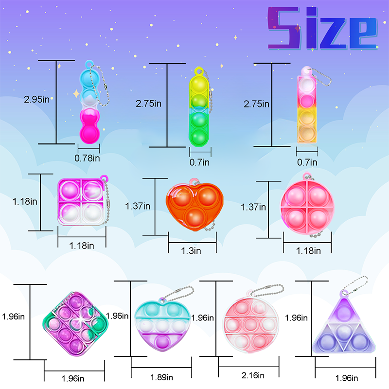 Mini Pop Keychain Fidget Toys  - Kids' Toy ulasan dan harga