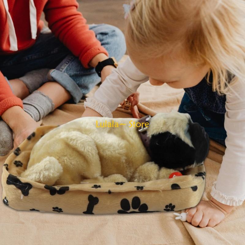 Y4QA Realistic Sleeping Plush  - Kids Toys Dog ulasan dan harga
