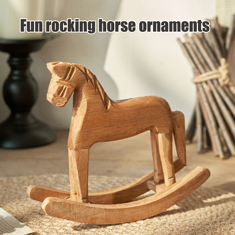 Wooden Crafts Rocking Horse St - Kids Toys Horse ulasan dan harga