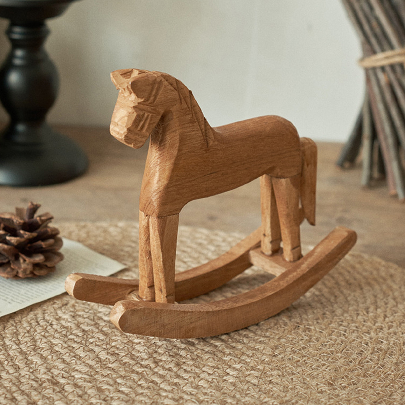 Wooden Crafts Rocking Horse St - Kids Toys Horse ulasan dan harga