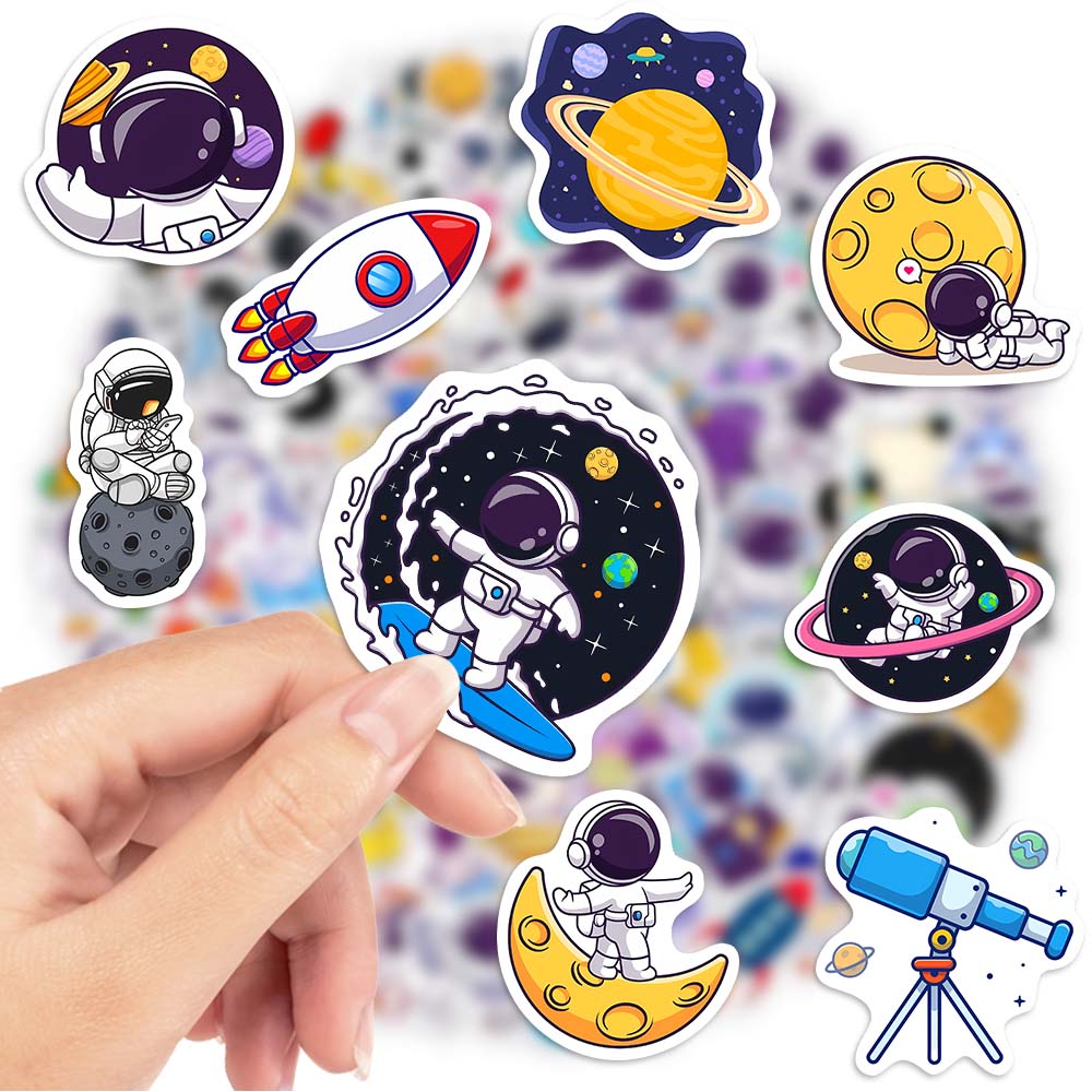 Cute Cartoon Astronaut Sticker - Kids Toys Laptop ulasan dan harga